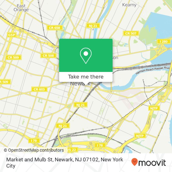 Market and Mulb St, Newark, NJ 07102 map