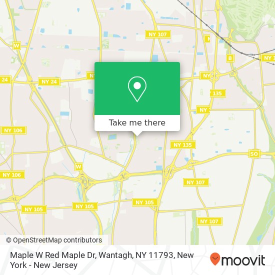 Mapa de Maple W Red Maple Dr, Wantagh, NY 11793