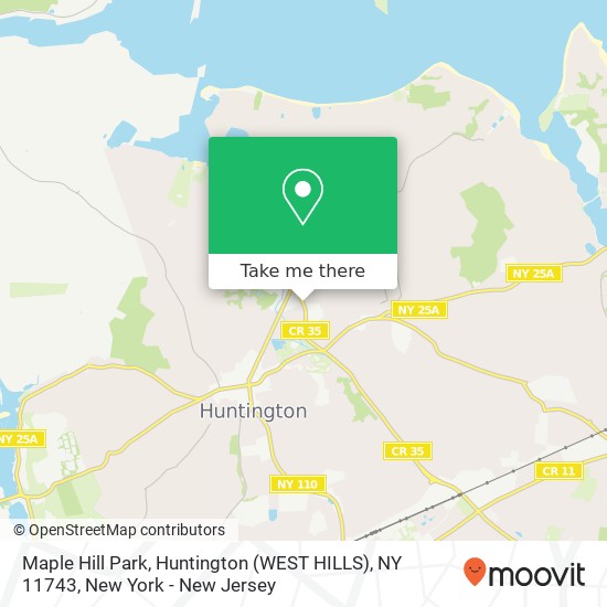 Mapa de Maple Hill Park, Huntington (WEST HILLS), NY 11743