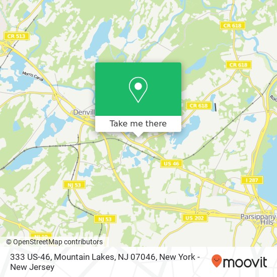 Mapa de 333 US-46, Mountain Lakes, NJ 07046