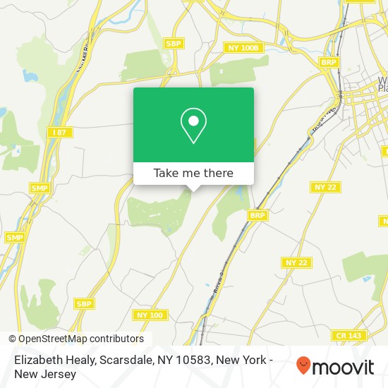 Mapa de Elizabeth Healy, Scarsdale, NY 10583
