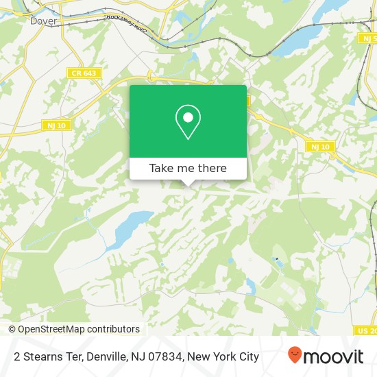Mapa de 2 Stearns Ter, Denville, NJ 07834