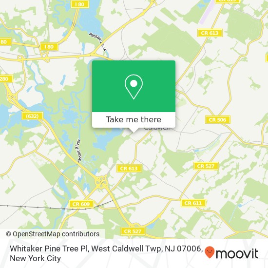 Whitaker Pine Tree Pl, West Caldwell Twp, NJ 07006 map