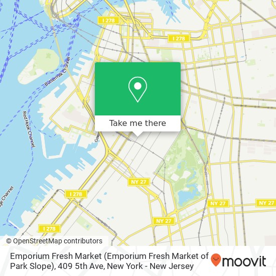 Emporium Fresh Market (Emporium Fresh Market of Park Slope), 409 5th Ave map