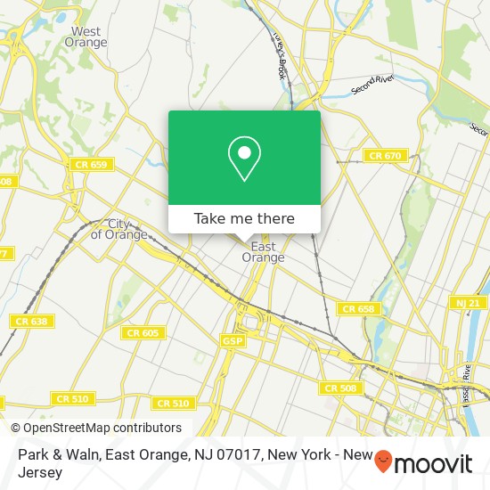 Park & Waln, East Orange, NJ 07017 map