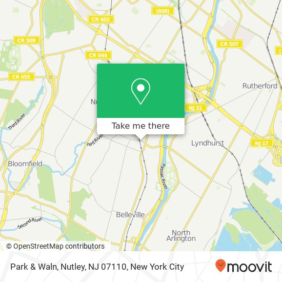 Mapa de Park & Waln, Nutley, NJ 07110