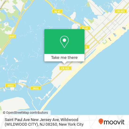 Saint Paul Ave New Jersey Ave, Wildwood (WILDWOOD CITY), NJ 08260 map