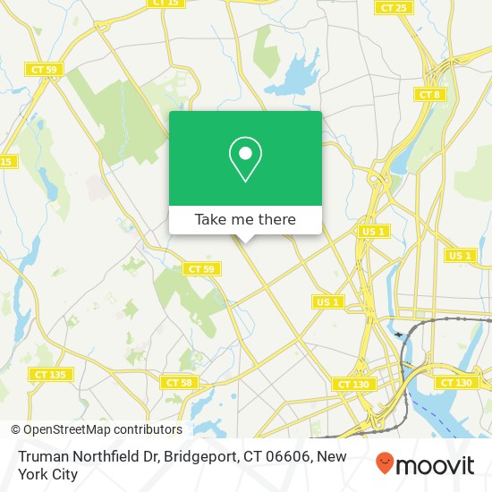 Truman Northfield Dr, Bridgeport, CT 06606 map