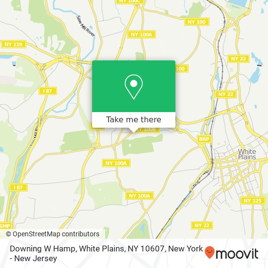 Mapa de Downing W Hamp, White Plains, NY 10607