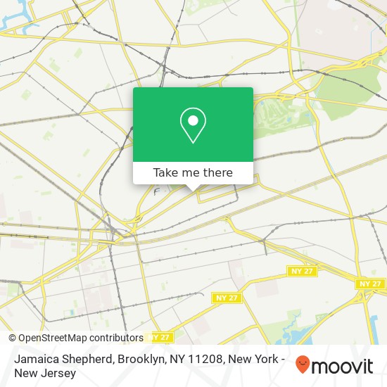 Mapa de Jamaica Shepherd, Brooklyn, NY 11208