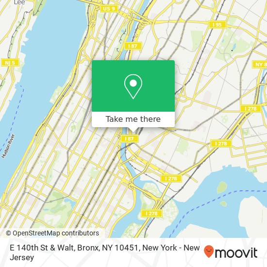 E 140th St & Walt, Bronx, NY 10451 map