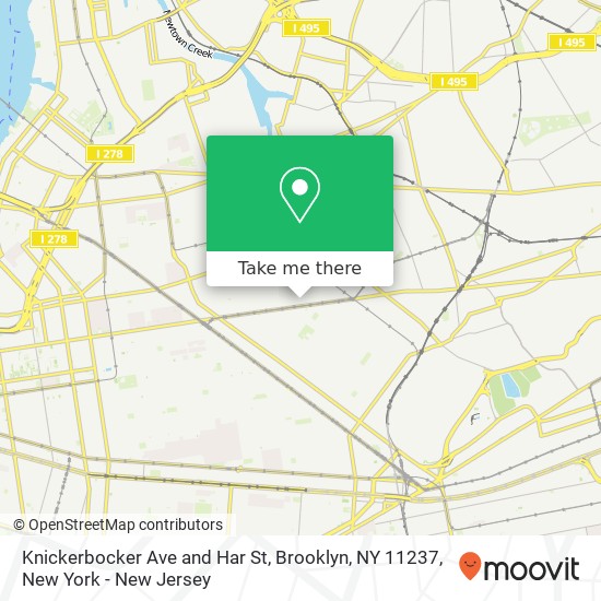 Knickerbocker Ave and Har St, Brooklyn, NY 11237 map