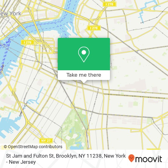 Mapa de St Jam and Fulton St, Brooklyn, NY 11238