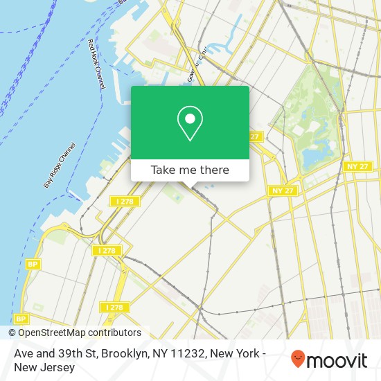 Mapa de Ave and 39th St, Brooklyn, NY 11232