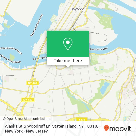 Alaska St & Woodruff Ln, Staten Island, NY 10310 map