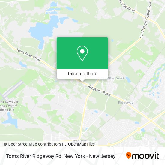 Toms River Ridgeway Rd map