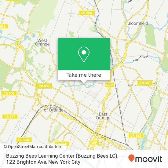 Mapa de Buzzing Bees Learning Center (Buzzing Bees LC), 122 Brighton Ave