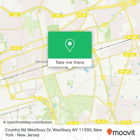 Country Rd Westbury Dr, Westbury, NY 11590 map