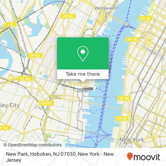 Mapa de New Park, Hoboken, NJ 07030