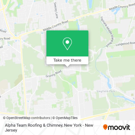 Alpha Team Roofing & Chimney map