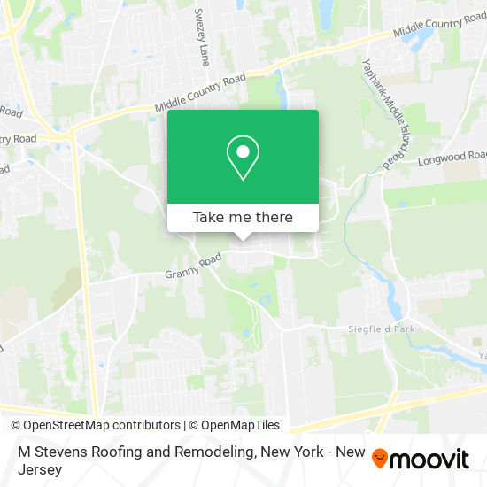 M Stevens Roofing and Remodeling map