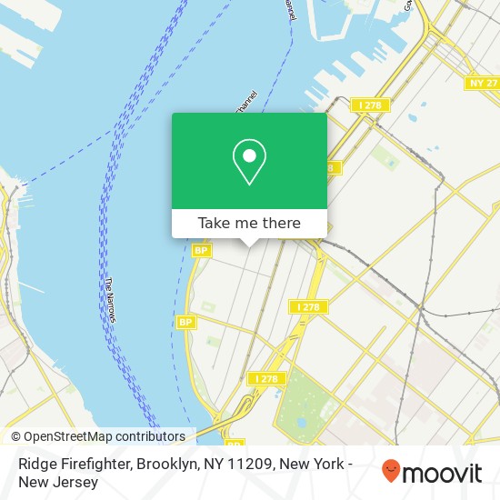 Mapa de Ridge Firefighter, Brooklyn, NY 11209