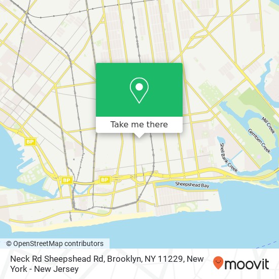 Neck Rd Sheepshead Rd, Brooklyn, NY 11229 map