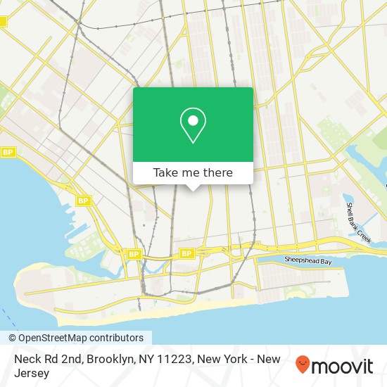 Mapa de Neck Rd 2nd, Brooklyn, NY 11223