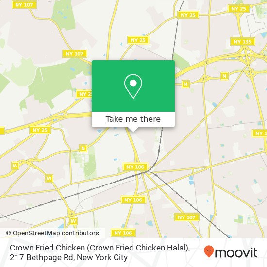 Crown Fried Chicken (Crown Fried Chicken Halal), 217 Bethpage Rd map