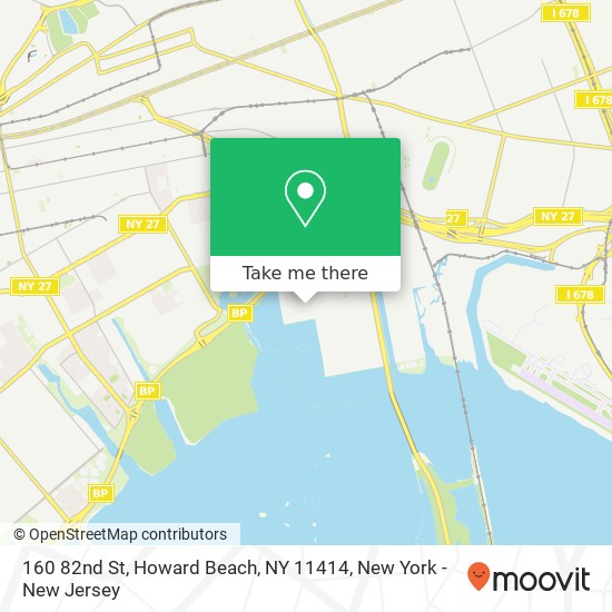 Mapa de 160 82nd St, Howard Beach, NY 11414