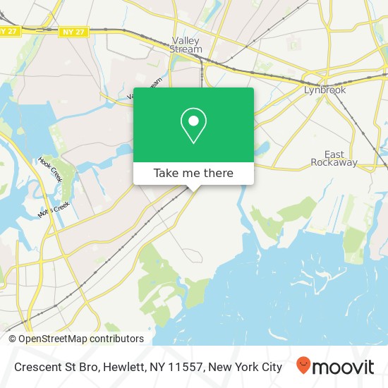 Crescent St Bro, Hewlett, NY 11557 map