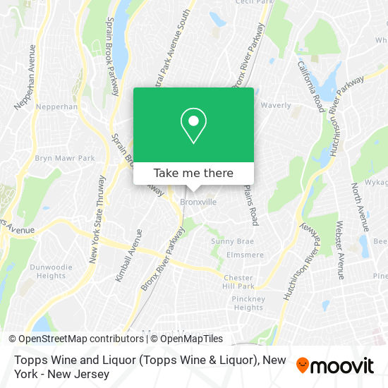 Mapa de Topps Wine and Liquor