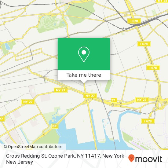 Mapa de Cross Redding St, Ozone Park, NY 11417