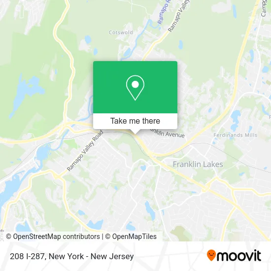 208 I-287 map
