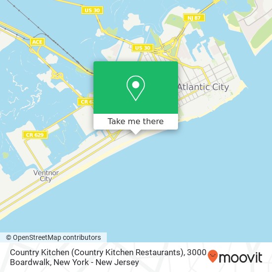 Mapa de Country Kitchen (Country Kitchen Restaurants), 3000 Boardwalk
