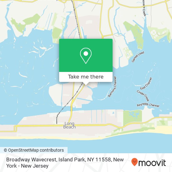 Mapa de Broadway Wavecrest, Island Park, NY 11558