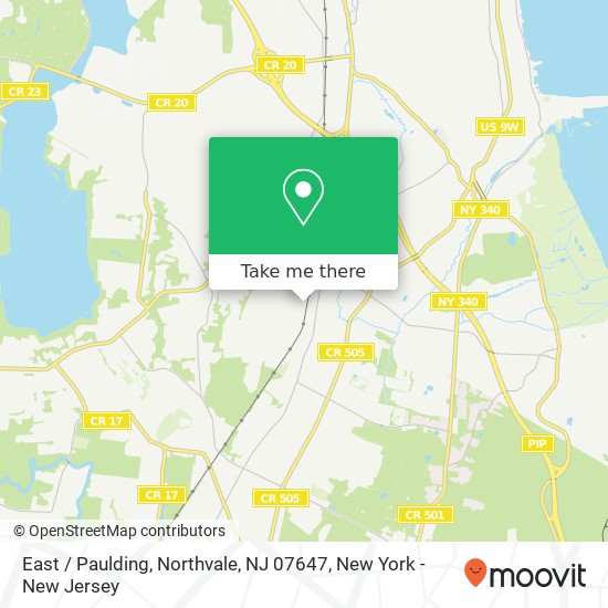 Mapa de East / Paulding, Northvale, NJ 07647