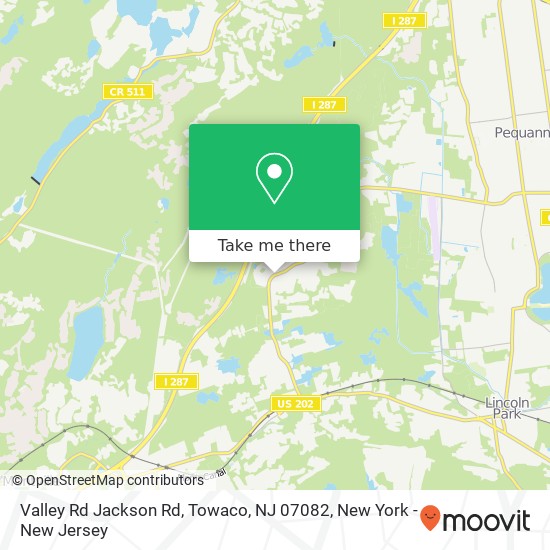 Mapa de Valley Rd Jackson Rd, Towaco, NJ 07082