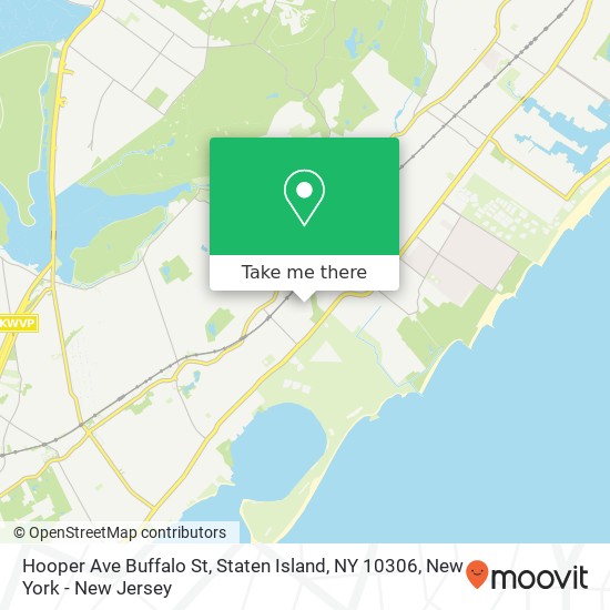 Mapa de Hooper Ave Buffalo St, Staten Island, NY 10306