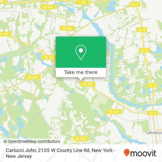 Mapa de Carlucci John, 2105 W County Line Rd