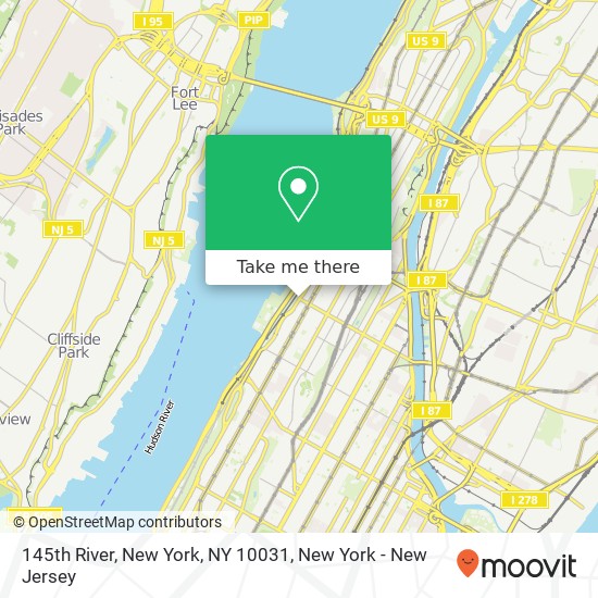 Mapa de 145th River, New York, NY 10031
