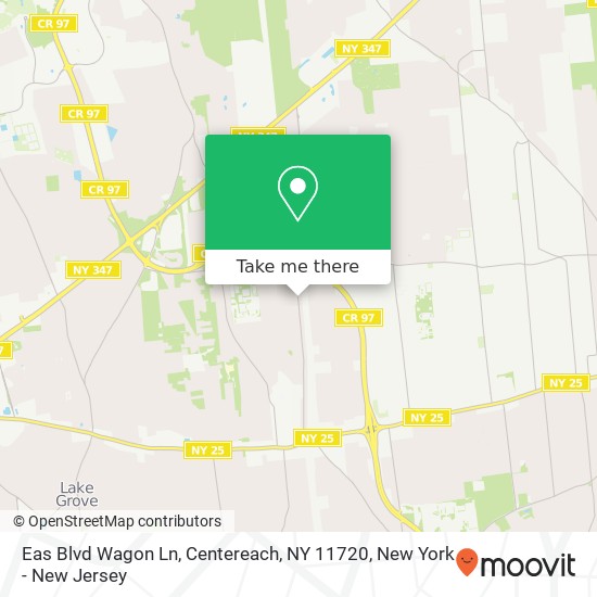 Eas Blvd Wagon Ln, Centereach, NY 11720 map