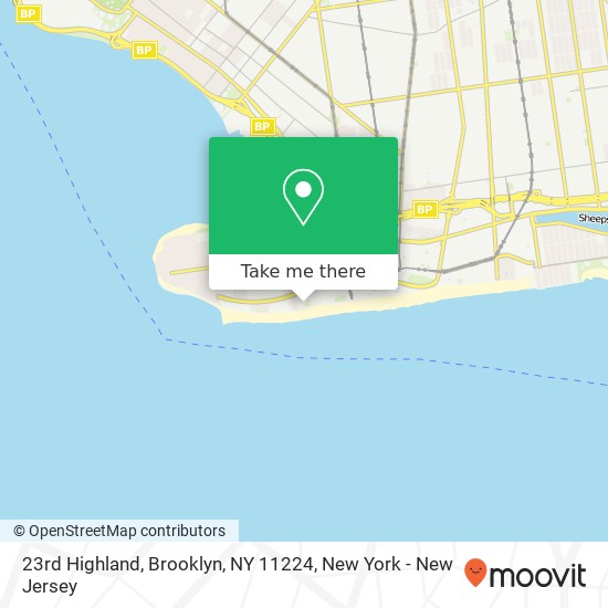 23rd Highland, Brooklyn, NY 11224 map