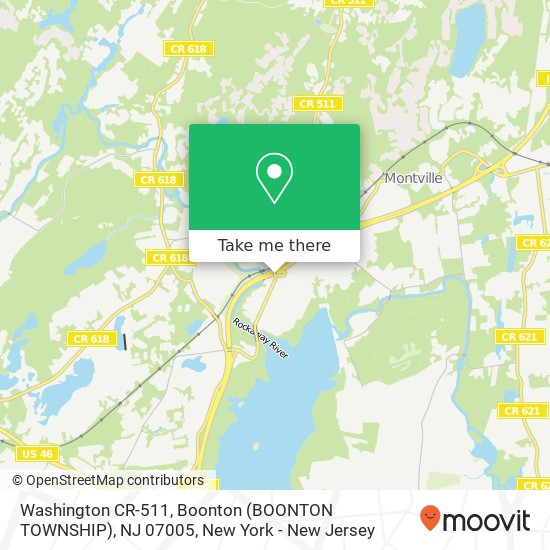 Mapa de Washington CR-511, Boonton (BOONTON TOWNSHIP), NJ 07005