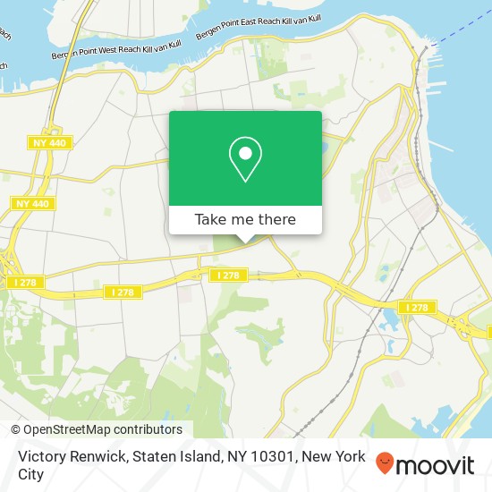 Mapa de Victory Renwick, Staten Island, NY 10301