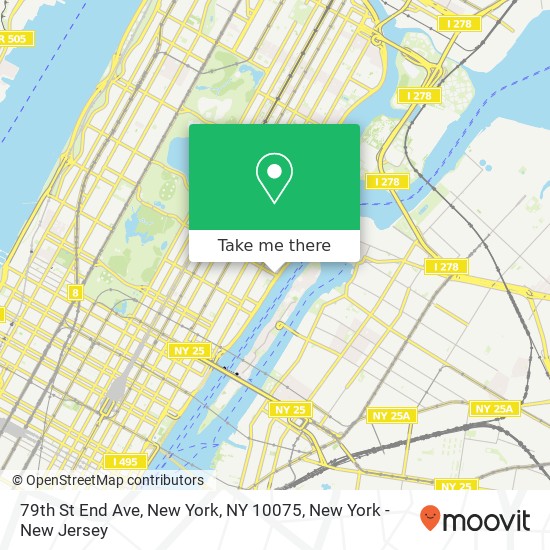 Mapa de 79th St End Ave, New York, NY 10075