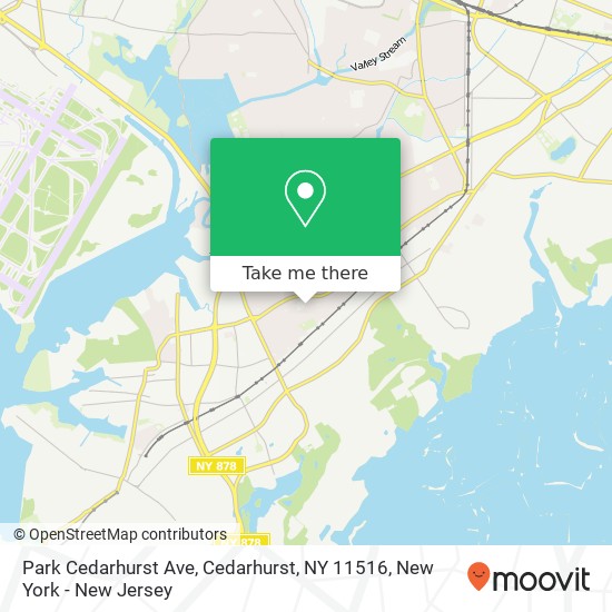 Mapa de Park Cedarhurst Ave, Cedarhurst, NY 11516