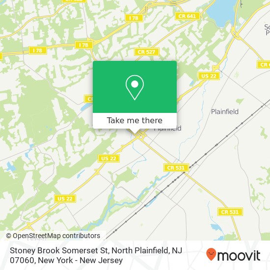 Stoney Brook Somerset St, North Plainfield, NJ 07060 map