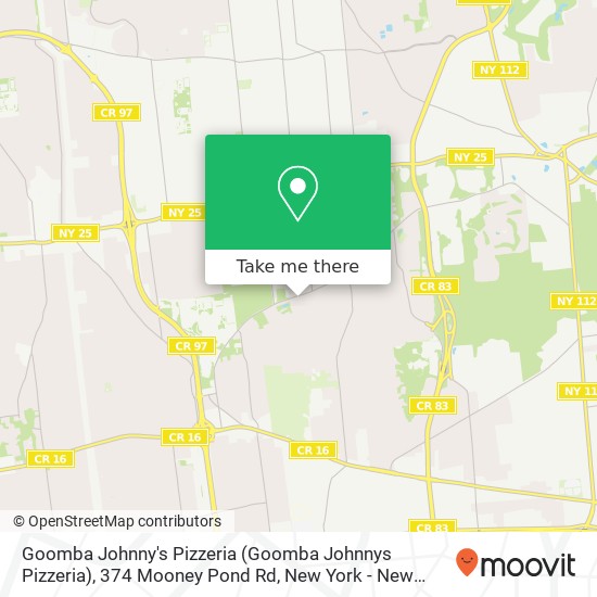 Goomba Johnny's Pizzeria (Goomba Johnnys Pizzeria), 374 Mooney Pond Rd map