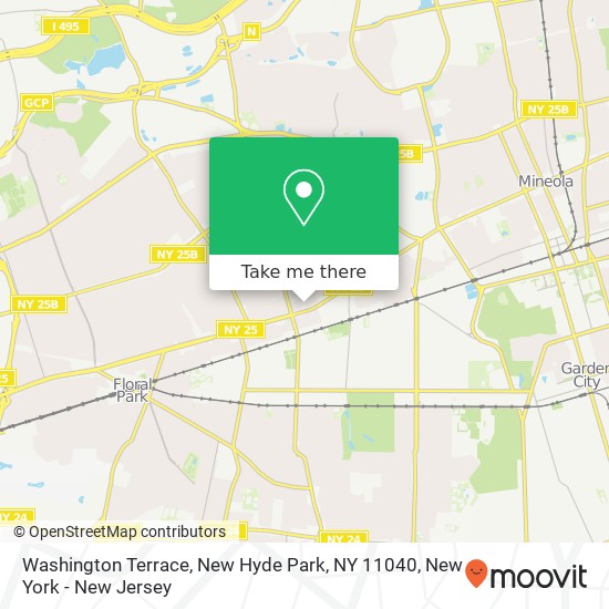 Mapa de Washington Terrace, New Hyde Park, NY 11040